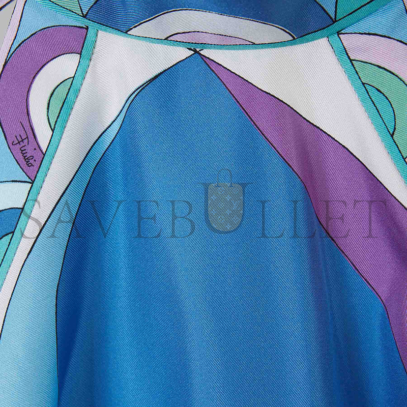PUCCI PESCI-PRINT SILK-TWILL HALTERNECK TOP 4HRM034H781029